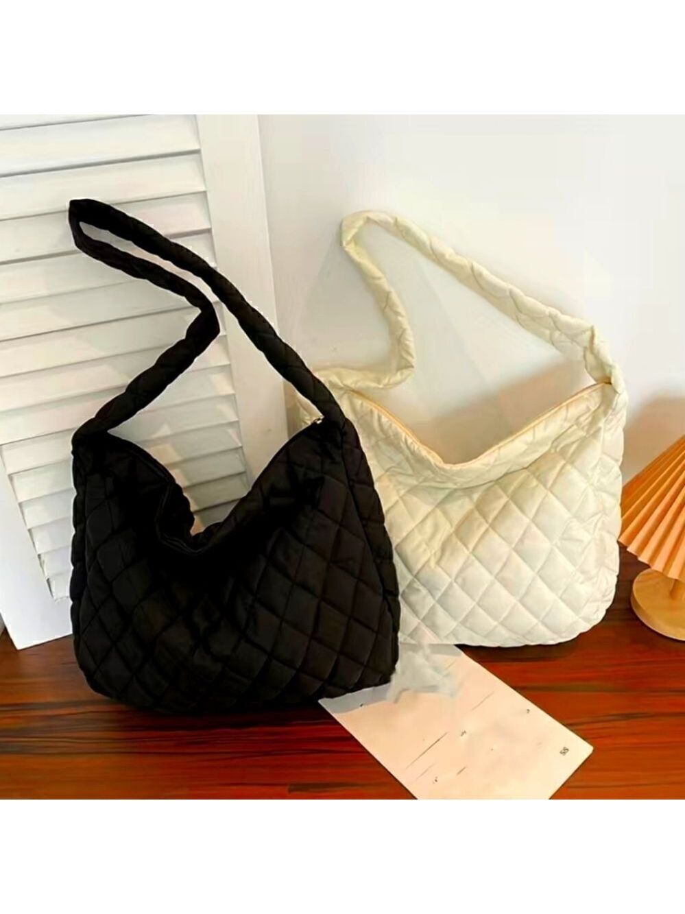 Quilted Hobo Bag Large Capacity Shoulder Tote